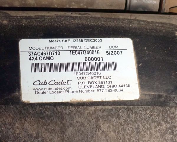 Auction listing photo